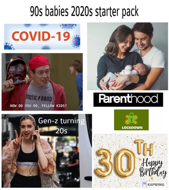 '90s babies starter pack