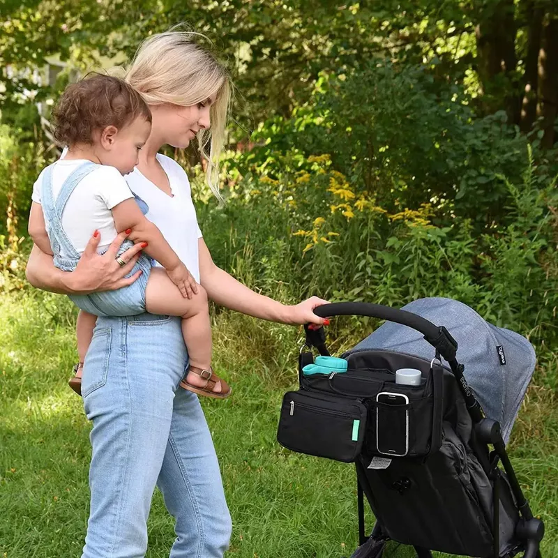 Non-Slip Stroller Organizer With Cup Holders