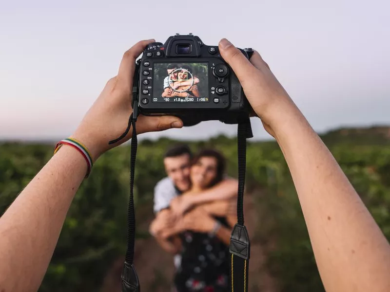 Couple photoshoot outdoors