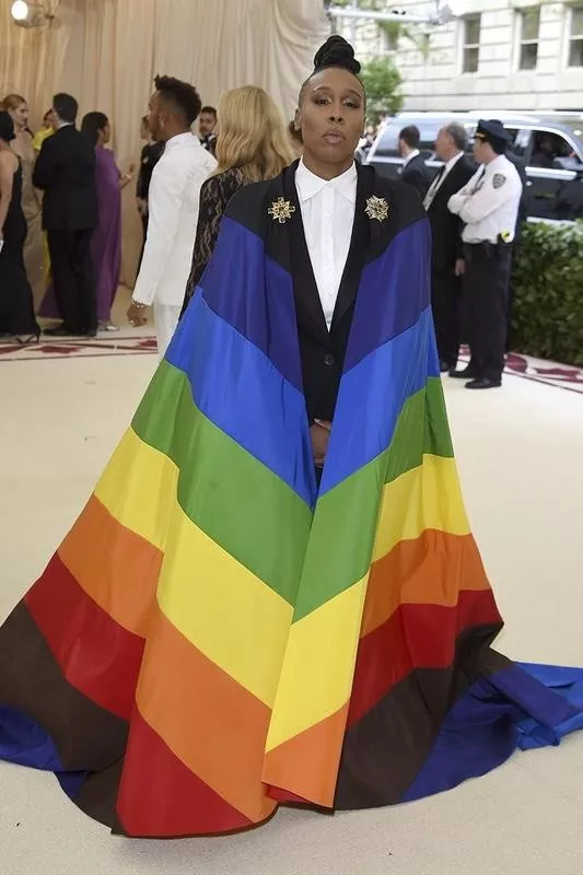 Lena Waithe's colorful cape