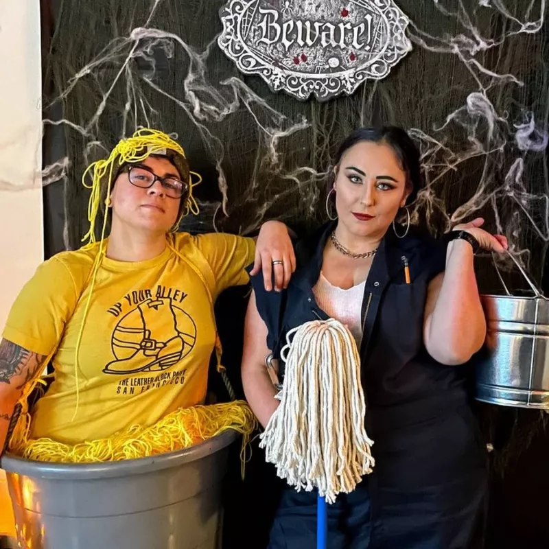 A Bucket and Mop + Macaroni in a Pot costume