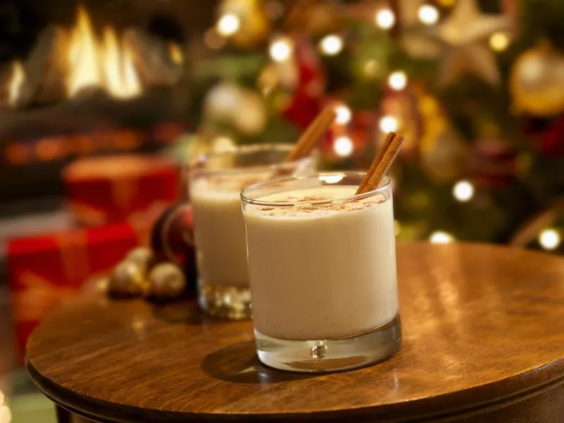 Eggnog at Christmas time