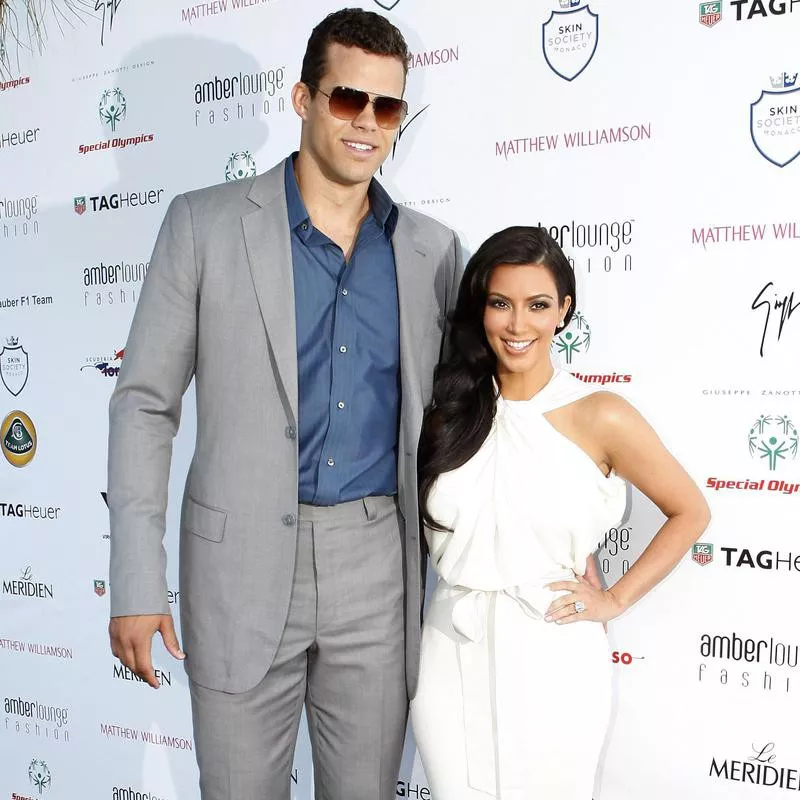 Kim Kardashian and Kris Humphries at an event