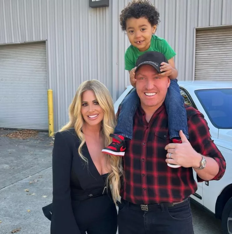 Kim Zolciak-Biermann and Kroy Biermann with kid