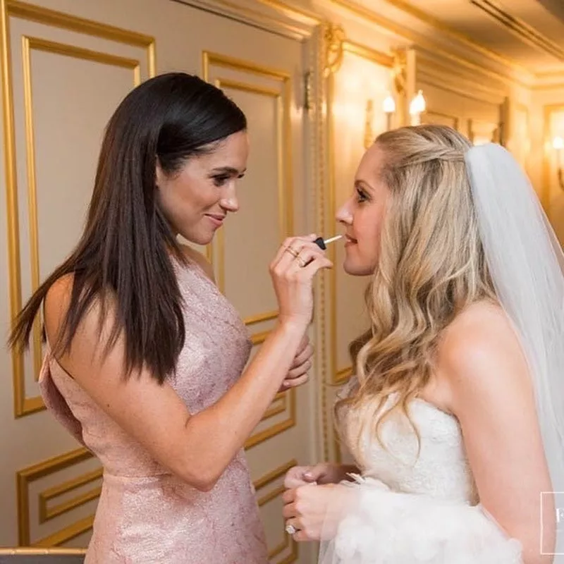 Meghan Markle at a friend's wedding