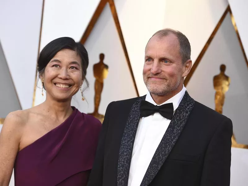 Woody Harrelson and Laura Louie