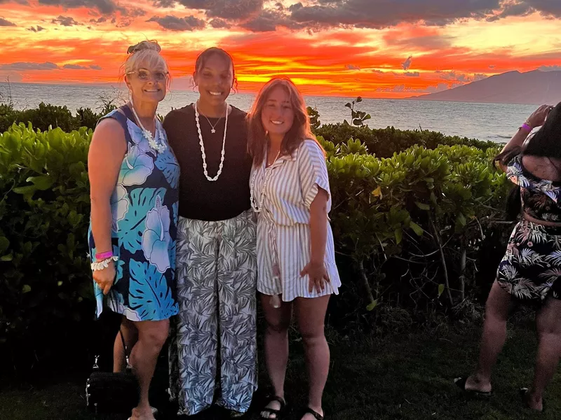 Heather Bell with her daughters