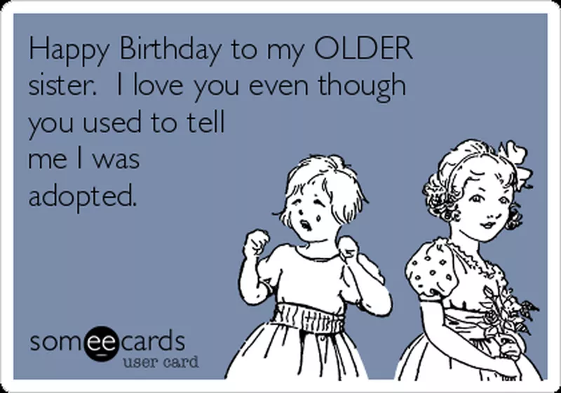 Older sister ecard