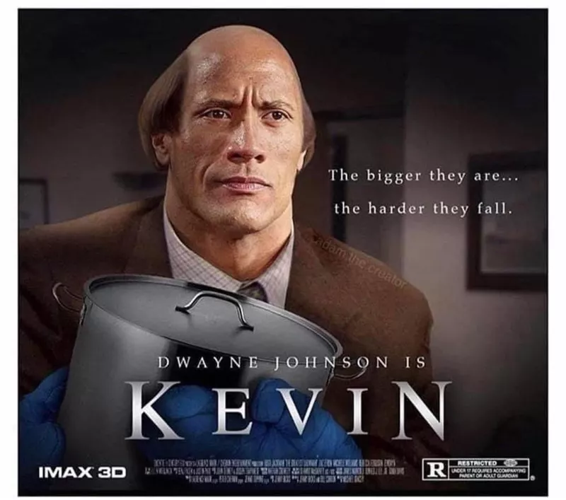 Dwayne Johnson as Kevin from The Office