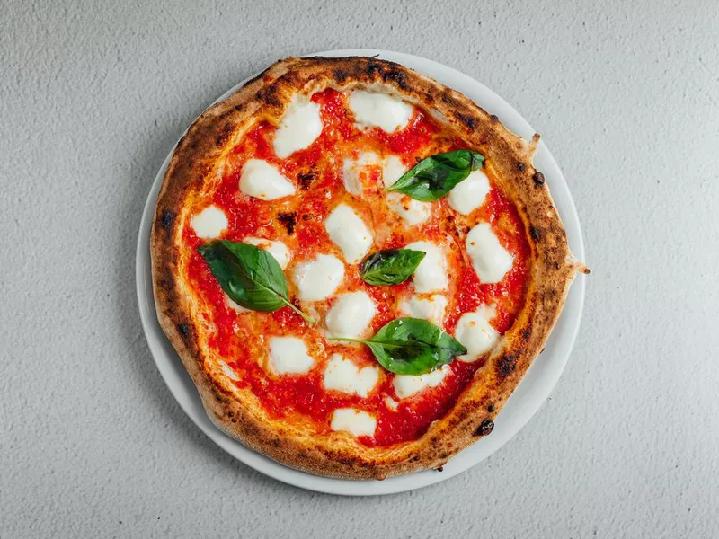 pizza Margherita on a table