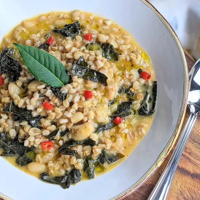 Italian Farro and Kale Soup