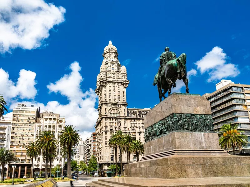 Artigas Mausoleum and Salvo Palace in Montevideo, Uruguay