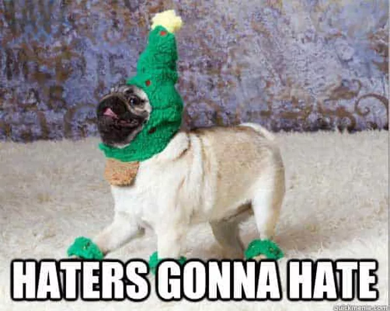 Christmas pug meme