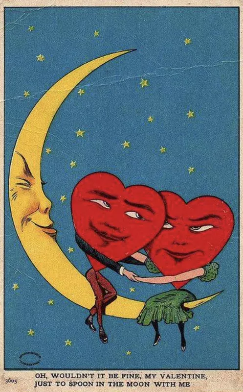 Hearts on a moon