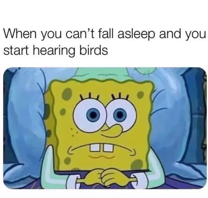 SpongeBob trying to sleep