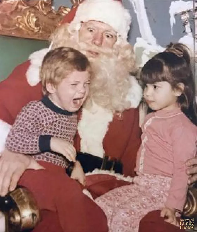 Santa and siblings