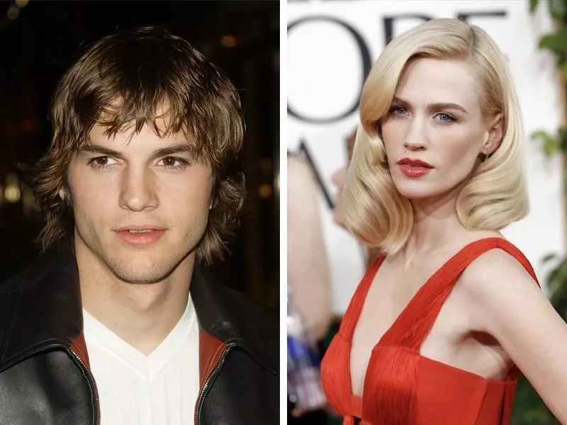 Ashton Kutcher and January Jones