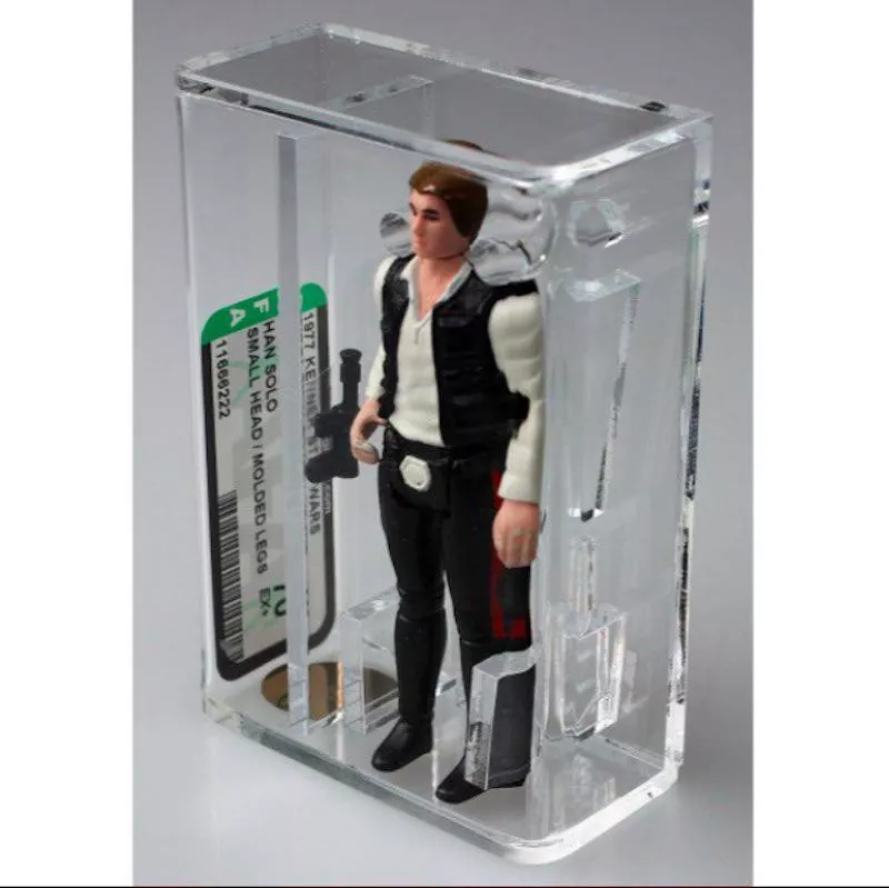 Han Solo “Small Head” figure in case