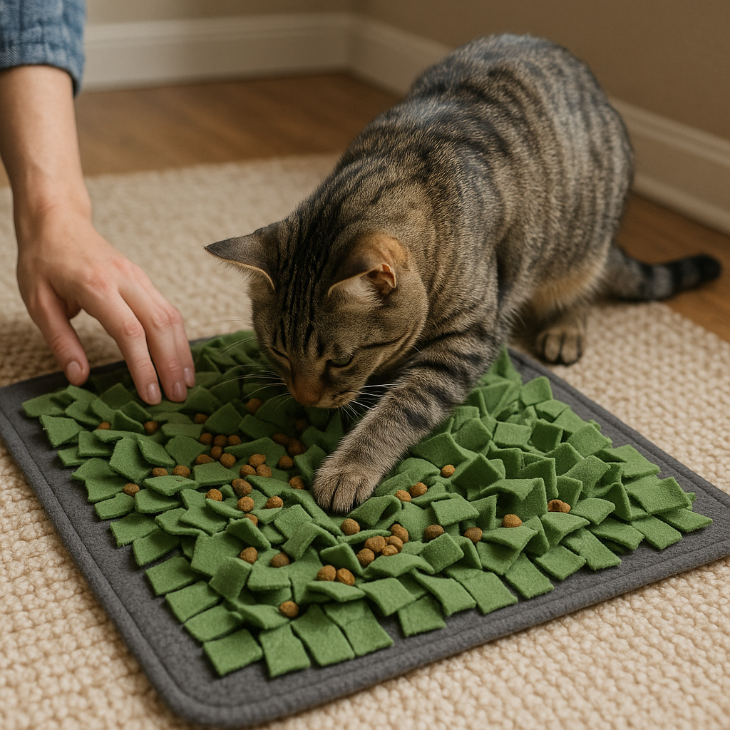 Start with a snuffle mat, not the spaceship feeder