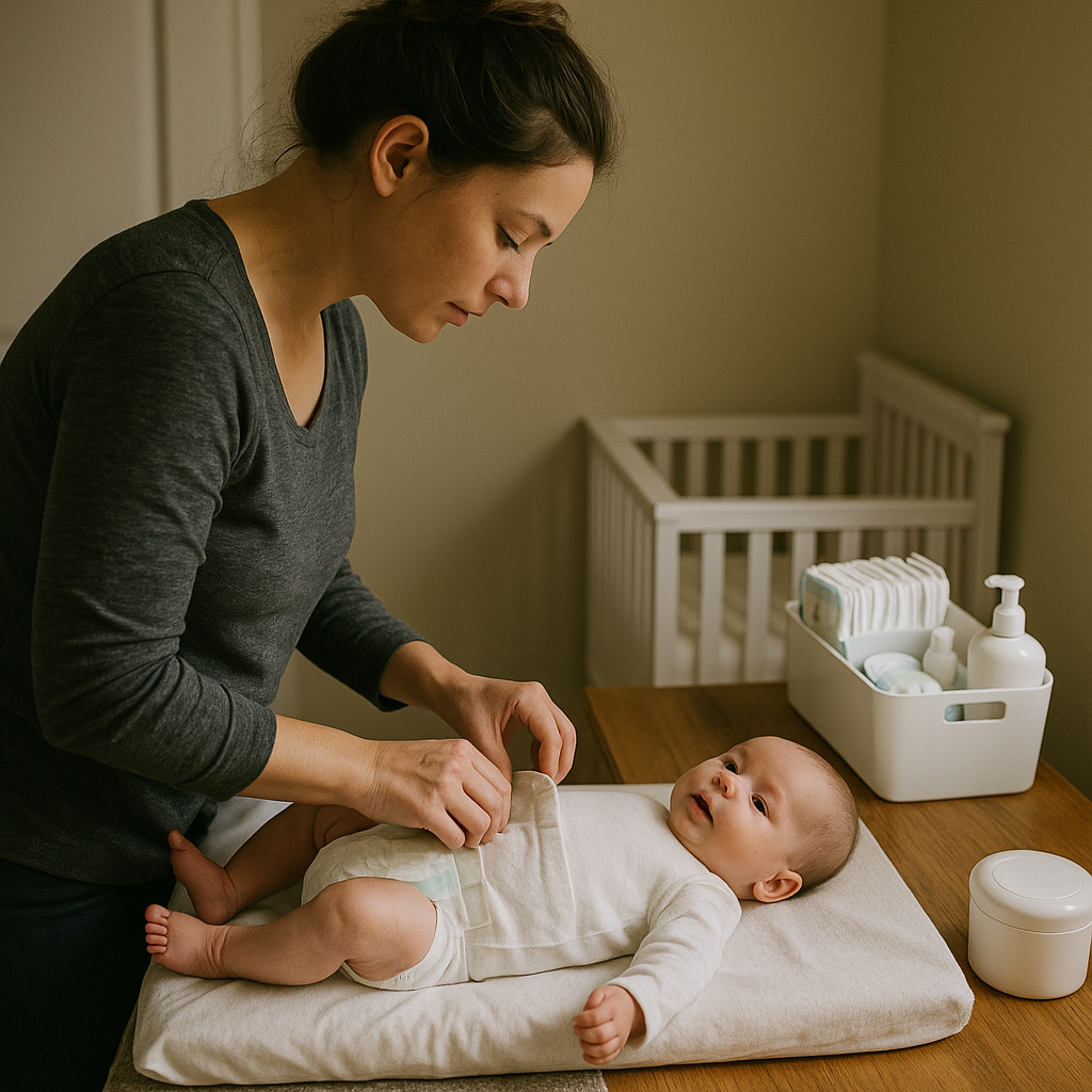 A diaper-change zone that doesn't wake the whole room