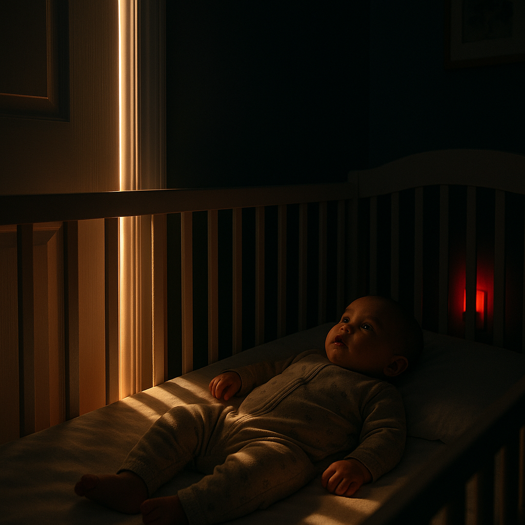 Stop the hallway beam from slicing across the crib