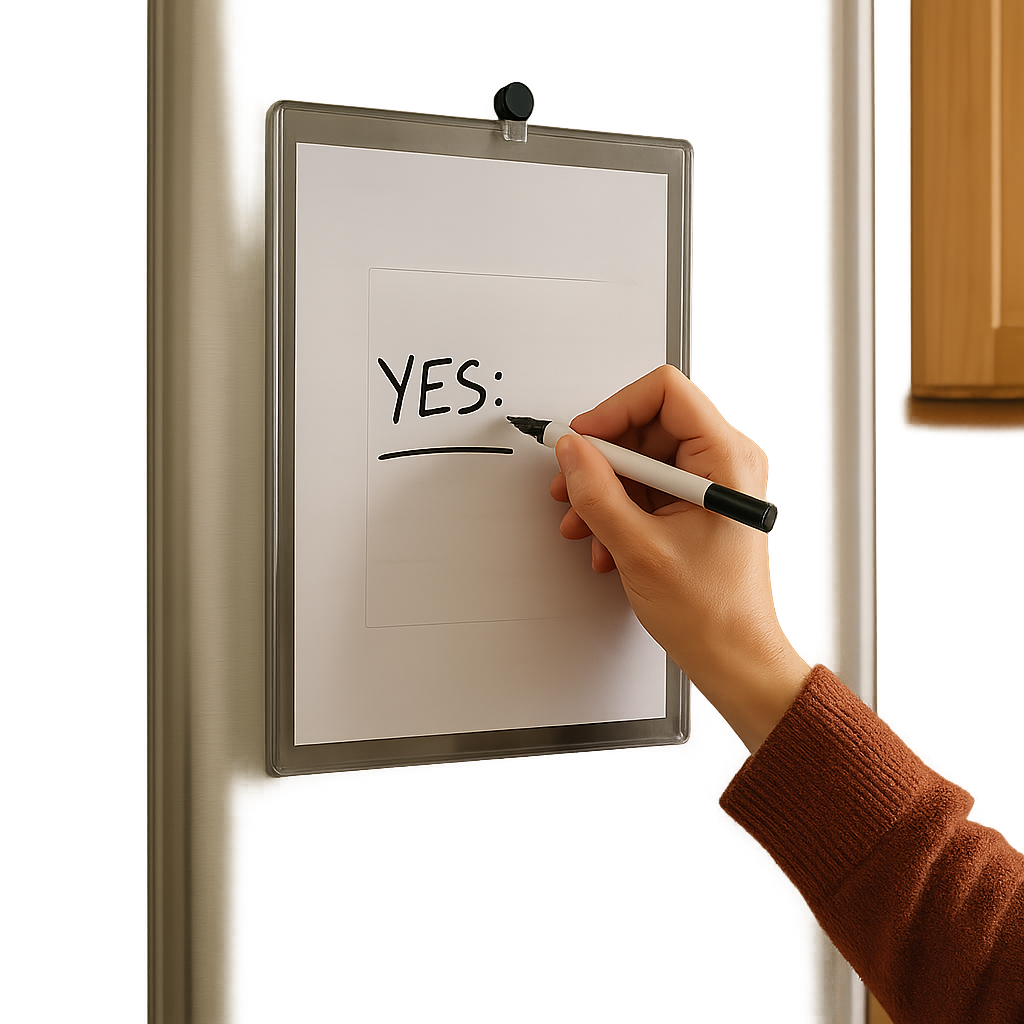 The mail sleeve that turns vague plans into one visible yes