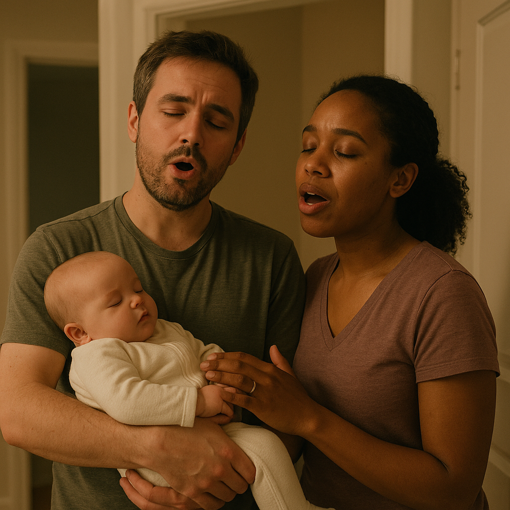 The handoff harmony (two voices, one job)