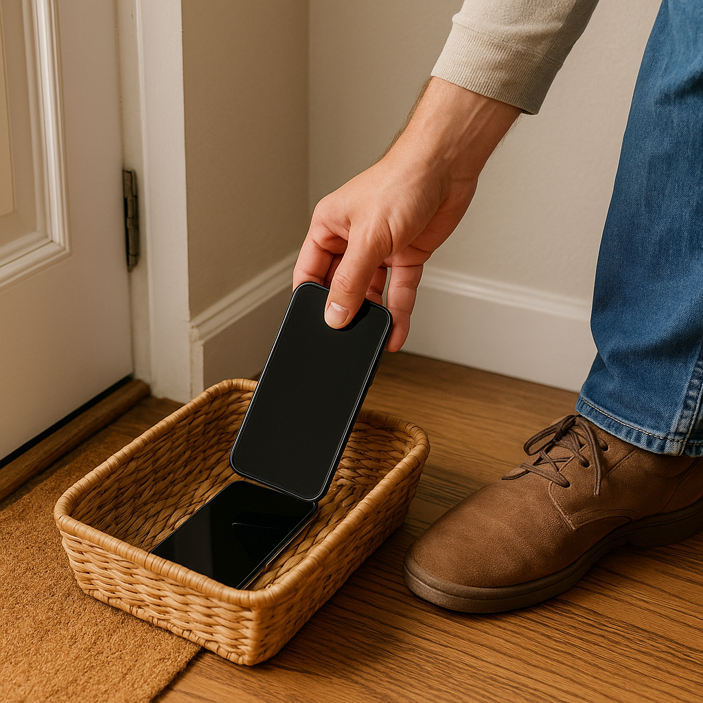 The shoe basket landing spot (not a charger station)