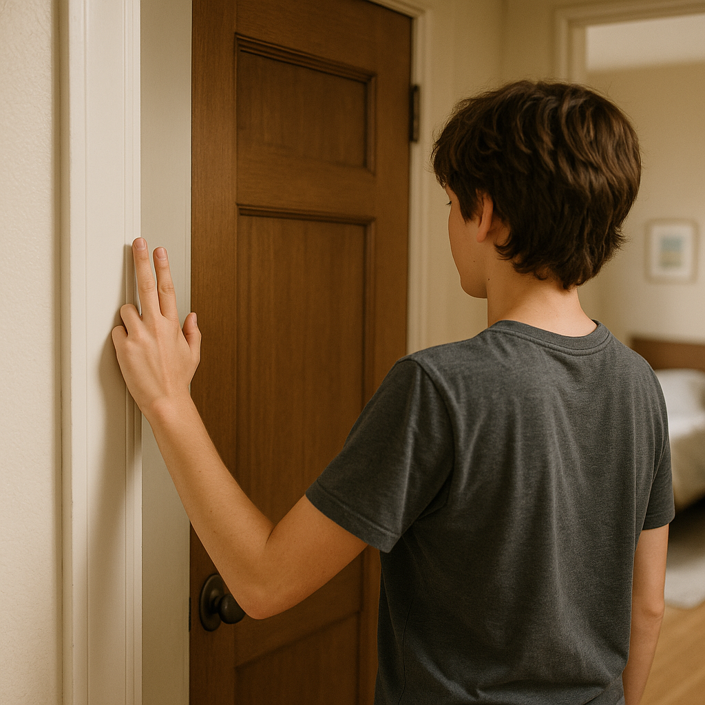 The doorframe hand signal that protects independence