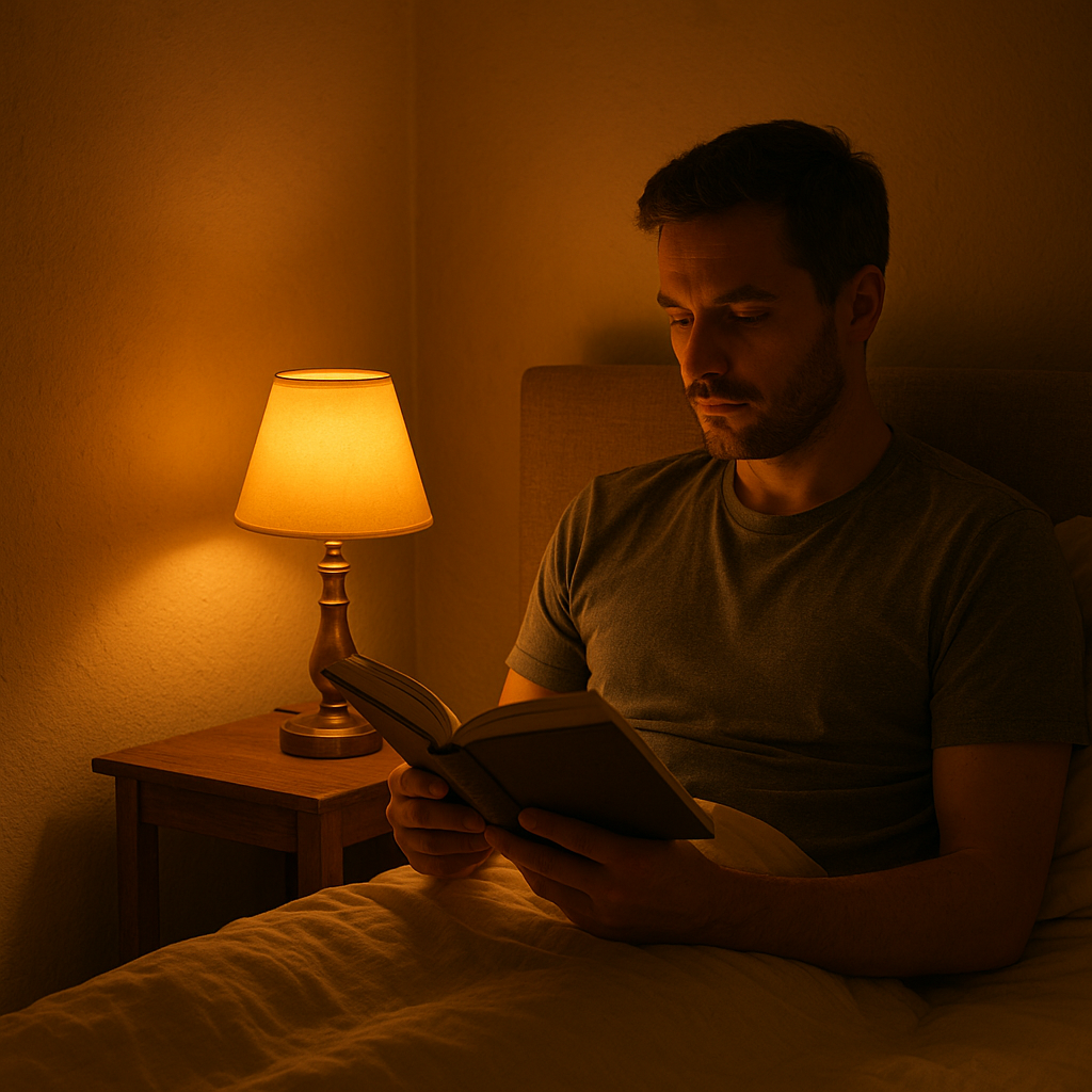 Amber light beats a warm screen (and it's a $12 fix)