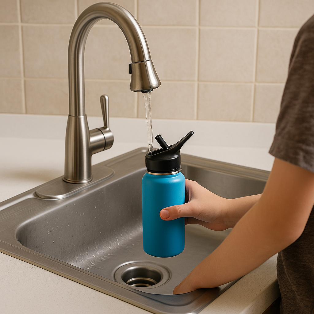 The sink-side water bottle that kids will use