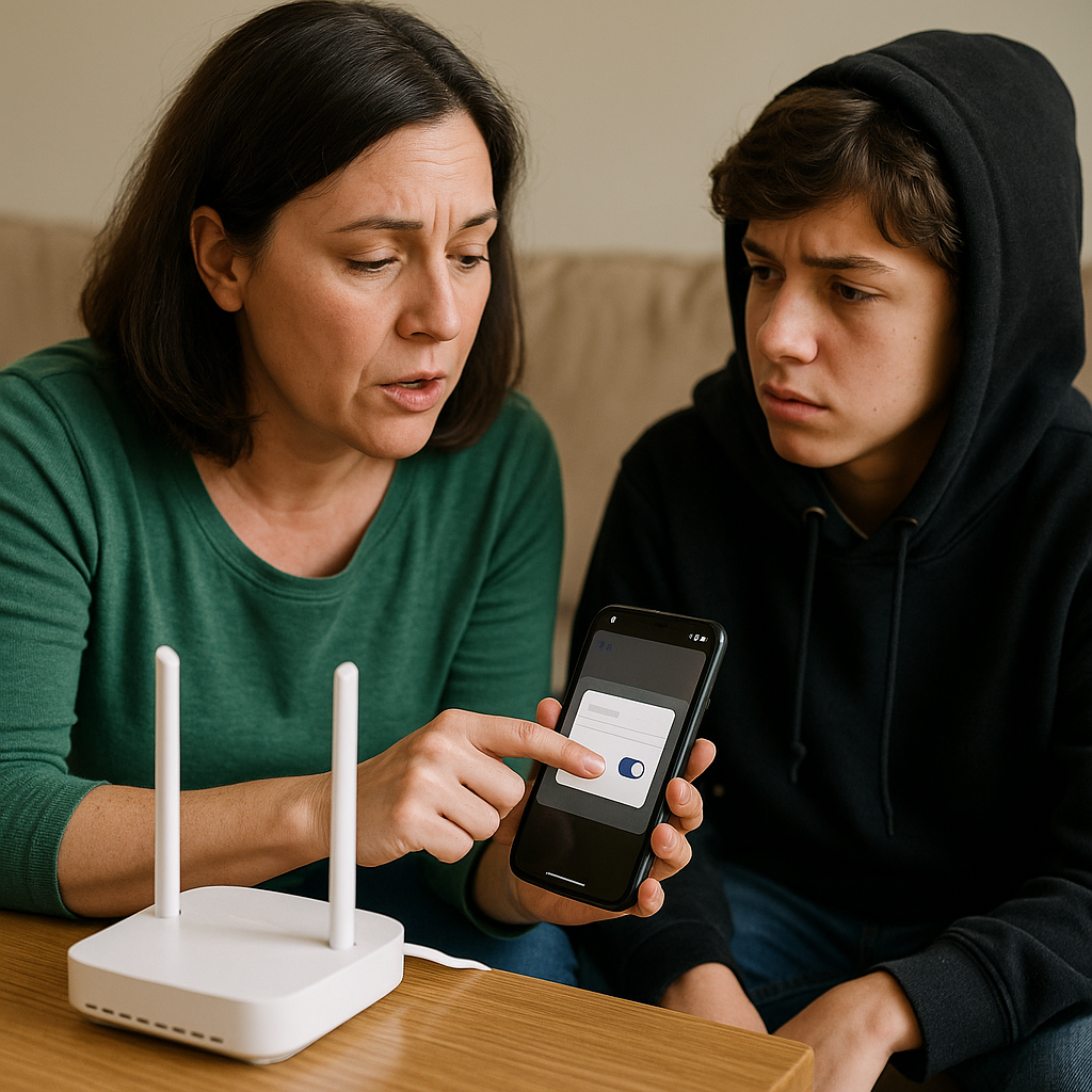 Move the control point to the router, not their phone