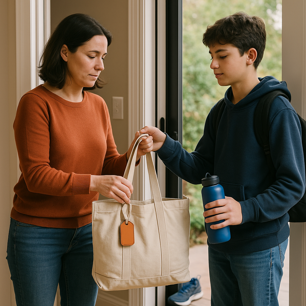 The Two-Bag Handoff (one returns, one stays)